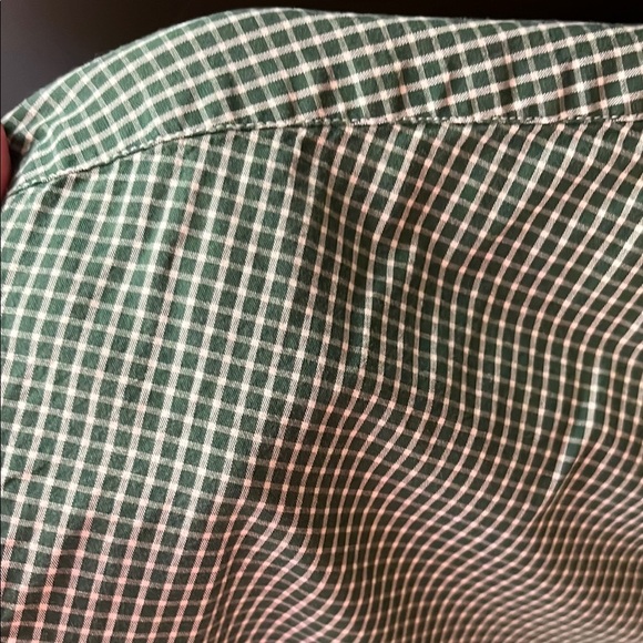 J Crew Classic Green checkered button down Men's Shirt - Picture 3 of 4